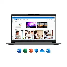 Notebook Lenovo IdeaPad 1i Intel Celeron + Microsoft 365 Personal 4GB 128GB SSD W11 15.6' 82VX0001BR Prata