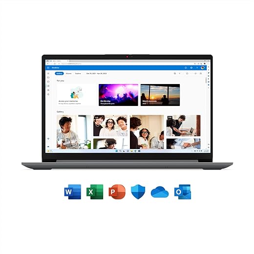 Notebook Lenovo IdeaPad 1i Intel Celeron + Microsoft 365 Personal 4GB 128GB SSD W11 15.6" 82VX0001BR Prata