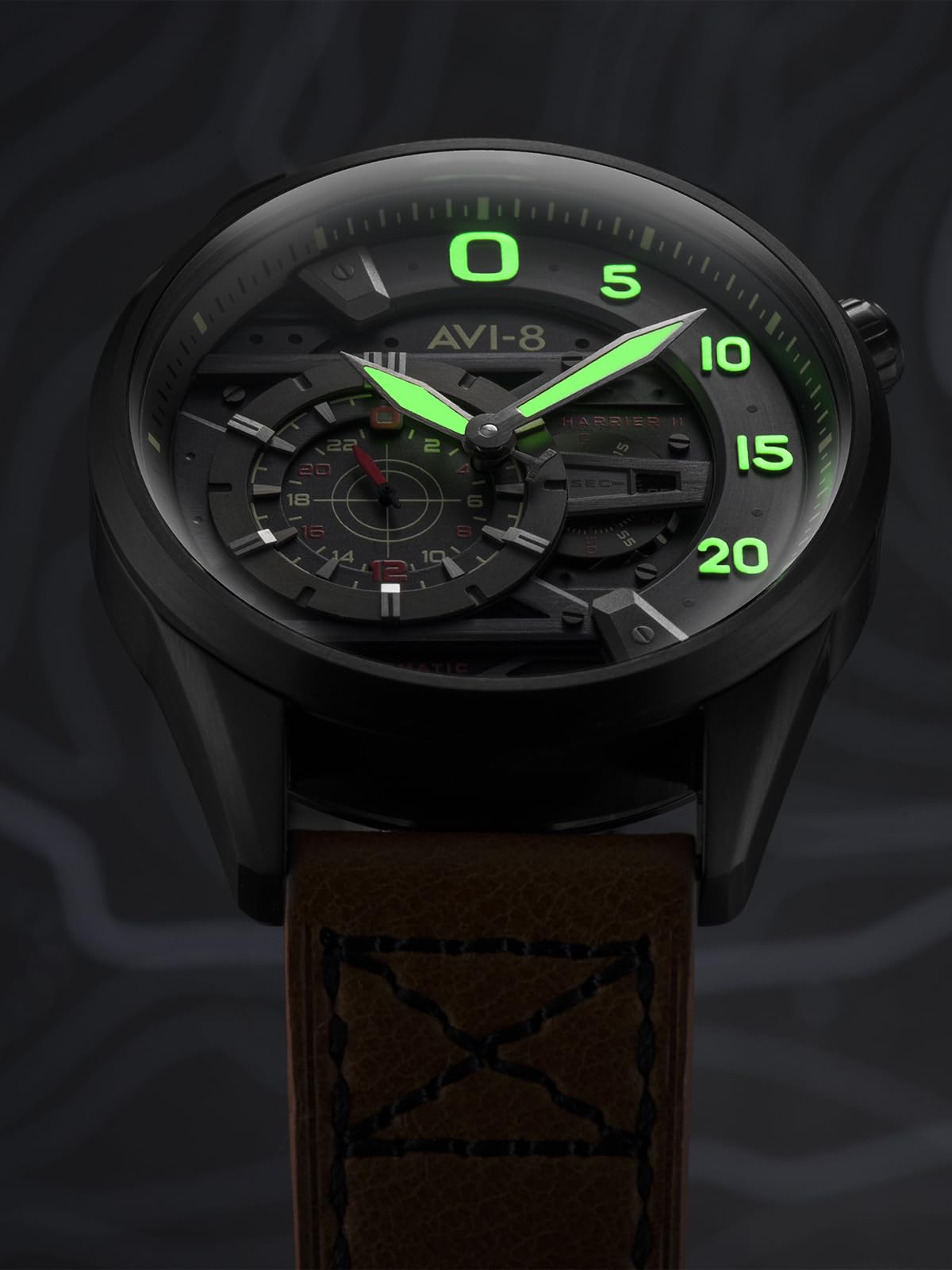 AVI-8 Men's 44mm Hawker Harrier Ace of Spades Black Watch with