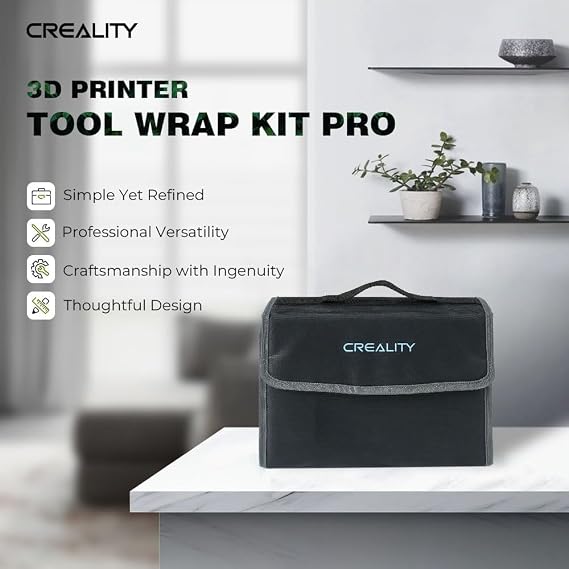 Creality 3D Printer Tools Kit, 74-in-1 3D Printing Tool Wrap Kit Assembly/Removal/Finishing/Filament Cutting Set with Nozzle Cleaning Kit 3D Printer Accessories for All 3D Printers