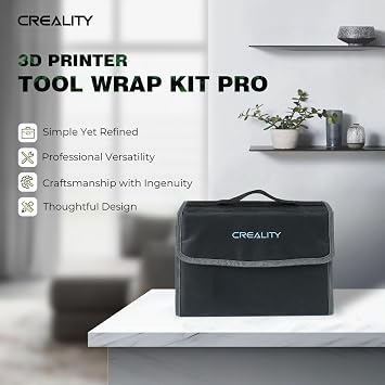 Creality 3D Printer Tools Kit, 74-in-1 3D Printing Tool Wrap Kit Assembly/Removal/Finishing/Filament Cutting Set with Nozzle Cleaning Kit 3D Printer Accessories for All 3D Printers