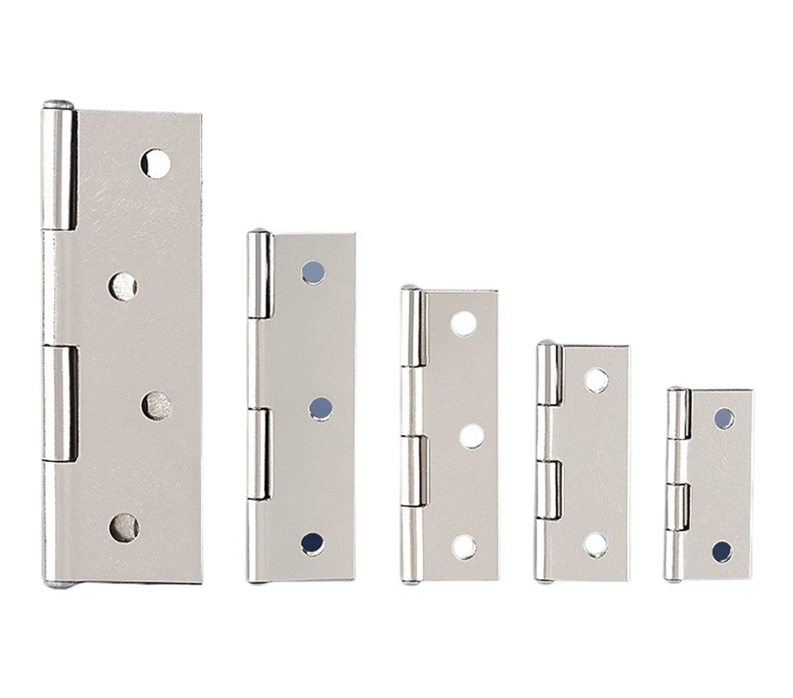 10pcs Stainless Steel Door Hinges Cabinet Doors Windows Flat Hinge Home Furniture Hardware Accessories 1.5/2/3/4inch(1.5inch 10pcs)