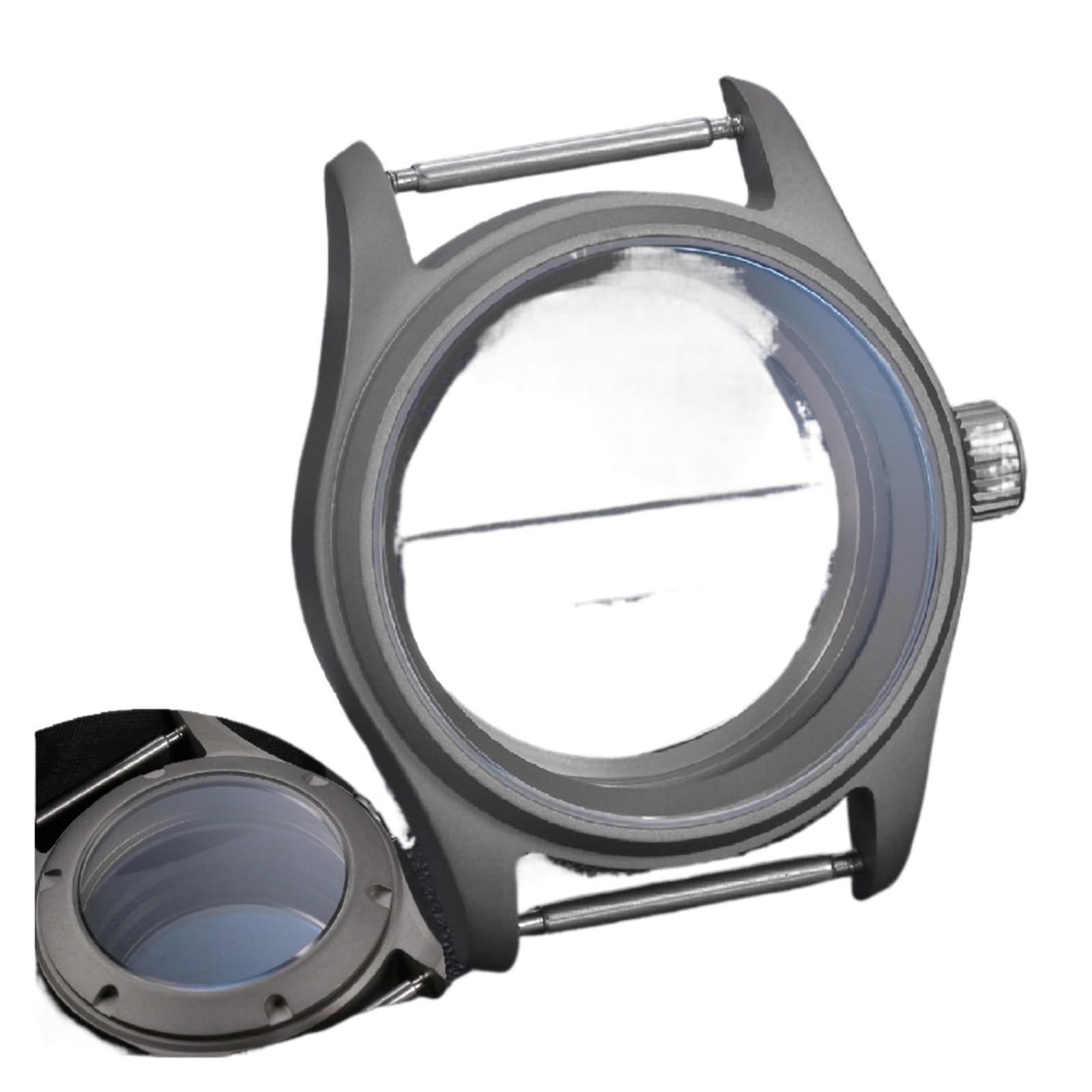 1 sztuk T2 tytanowy/stalowy zegarek do nurkowania dla NH34 NH35 NH38 NH70 PT/ETA AR Sapphire 20BAR wodoodporny antyalergiczny Parth(Glass back,36mm NH)
