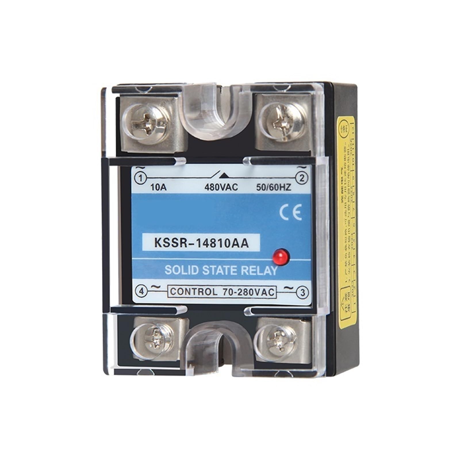 1Pcs DC-AC AC-AC DC-DC 24-220V KSSR Single Phase Solid State Relay SSR Relay Module 10A 25A 40A 60A 80A 100A 120A(DC Control AC 60A)