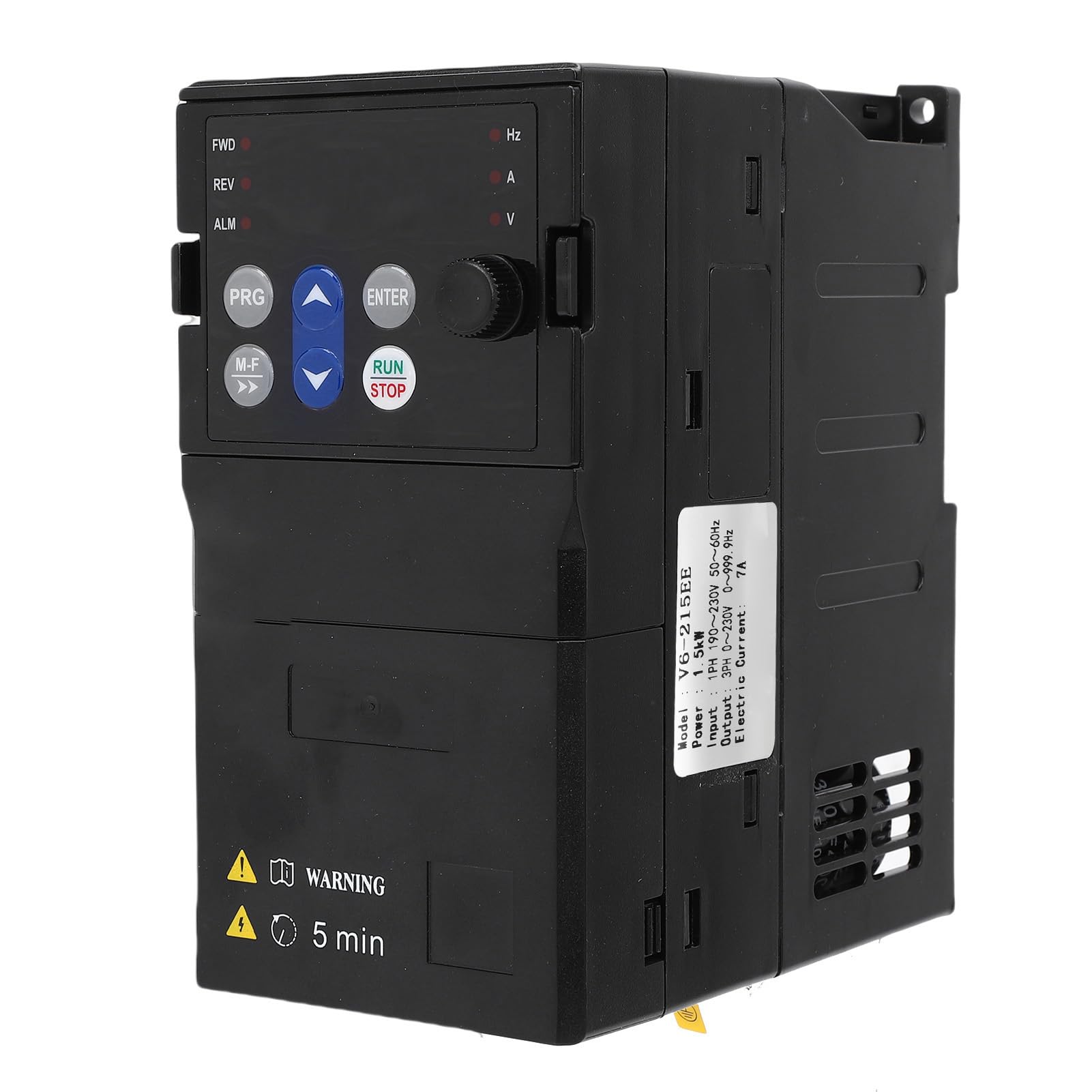 Generic Mini Convertitore di Frequenza Compatto per Motore da 1,5 KW, Protezione da Sovracorrente, Pannello di Controllo Intuitivo per Officine Domestiche