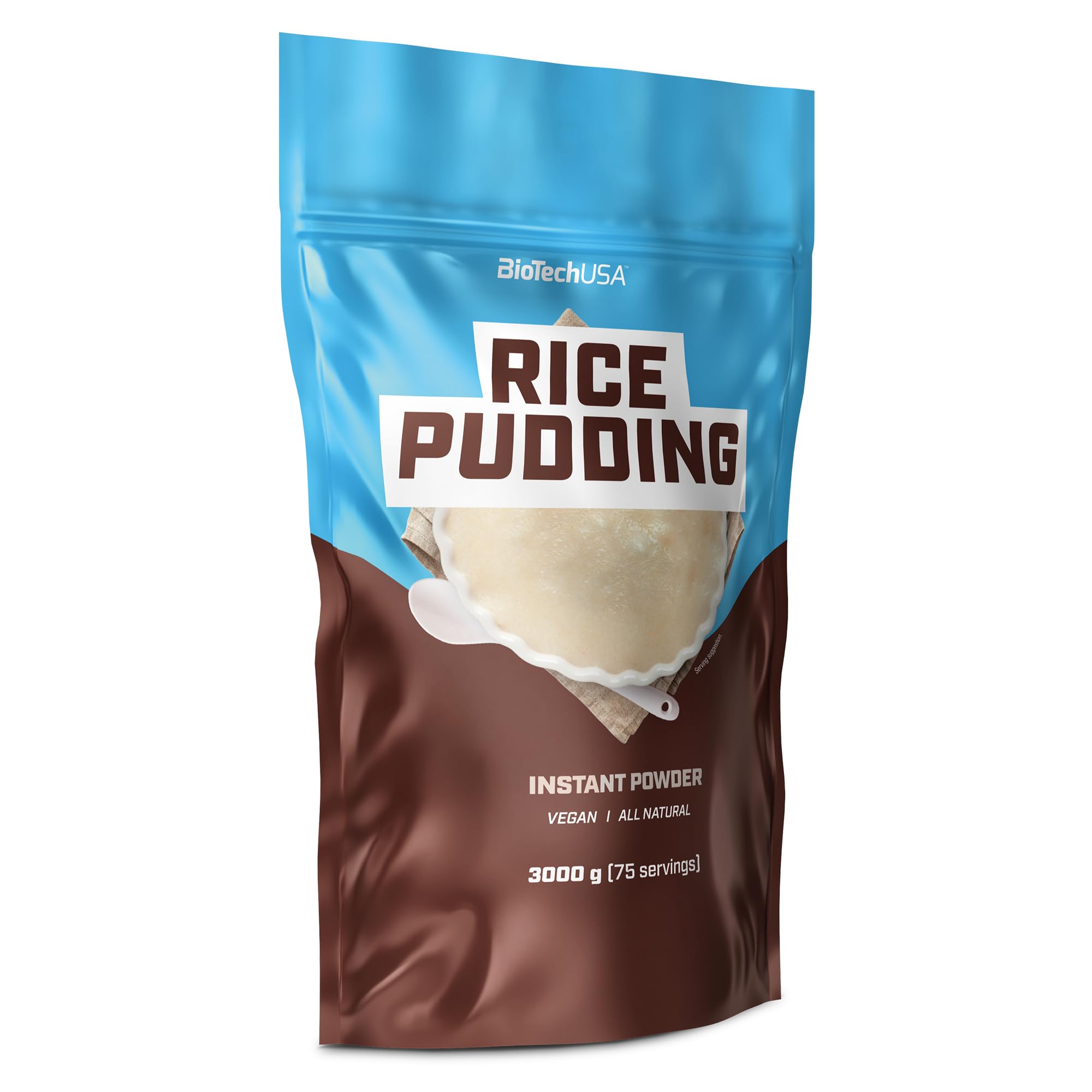 BioTechUSA Rice Pudding | Budino di riso istantaneo in polvere | vegano | tutto naturale, 3000 g, Non aromatizzato