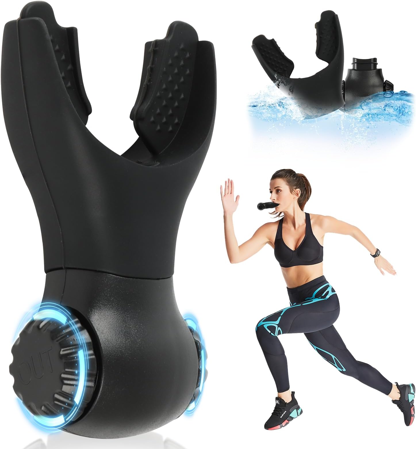 Upgraded Muscle Trainer Pro, [Dual-Adjust] Exercise Device with 3D Anti-Slip Silicone for Max-Improve Strength & Endurance, Portable Fitness Trainer for Sports & Training, Easy to Use/Clean, Black