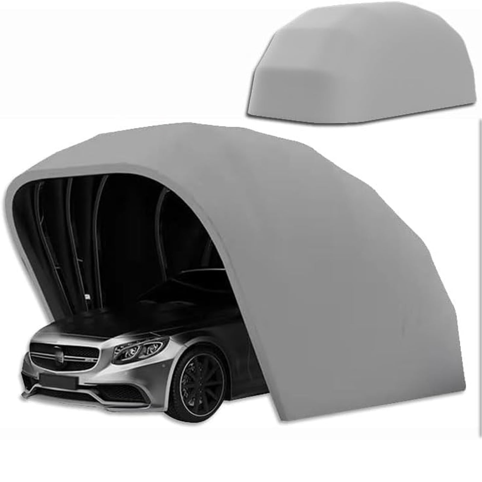 19,3 X 8,8 Fuß Hochleistungs-Carport Für Den Außenbereich, Großer Push-Pull-Carport, Teleskop-Autodachgarage, Faltbares Bootsschutzzelt, Für Auto, SUV, Grün, Manuell