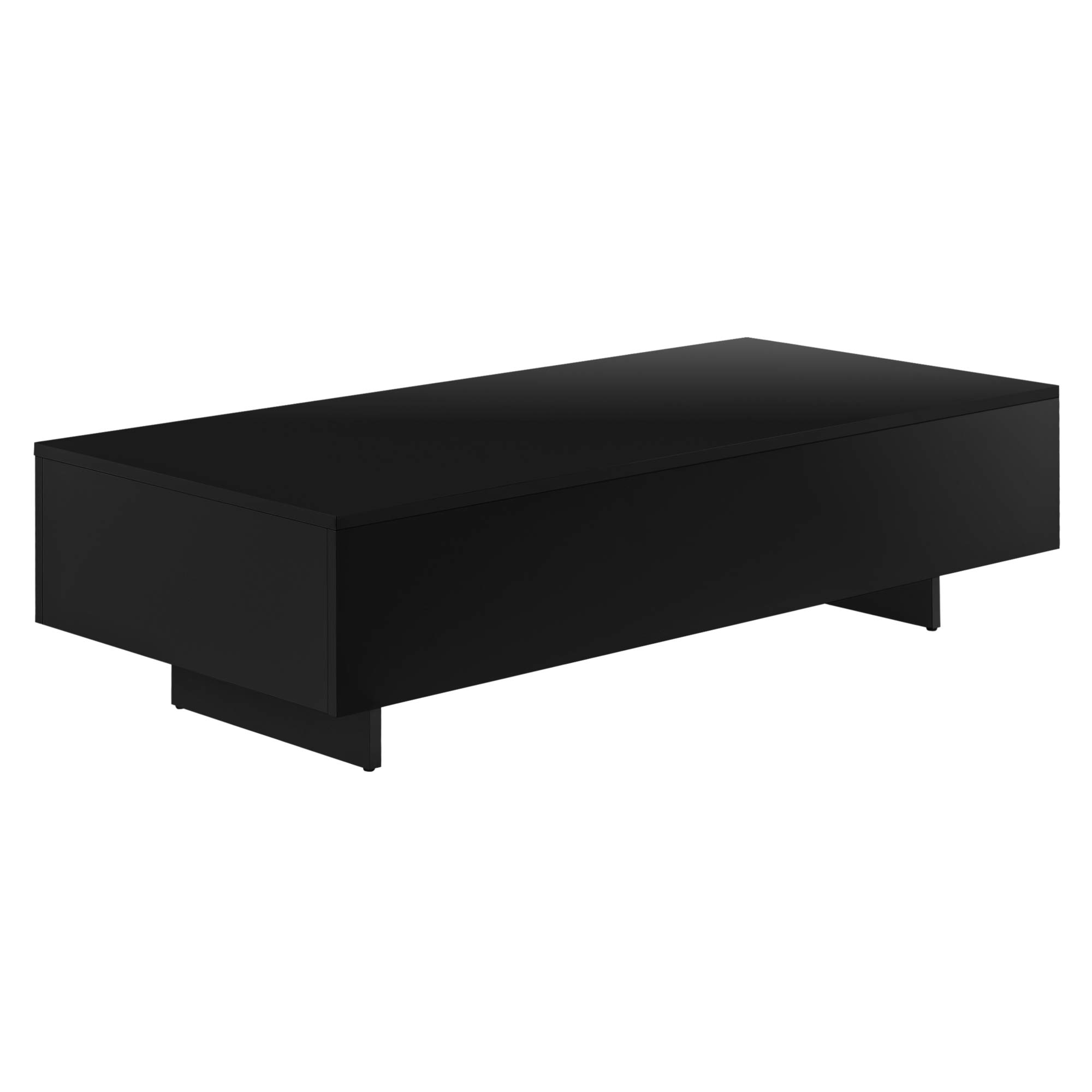 [en.casa] Tavolino Centrale da Salotto con Piano Rettangolare Tavolo Basso per Soggiorno Camera da Letto Studio 115 x 55 x 31 cm - Nero Lucido