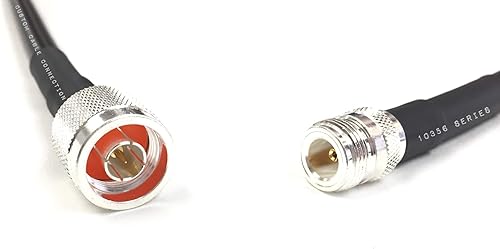 Miniatura 4 de 3 pies LMR-400 N macho a N hembra Tiempos de extensión Microondas LMR400 50 Ohm Cable de antena coaxial de baja pérdida para radioaficionado, WLAN,