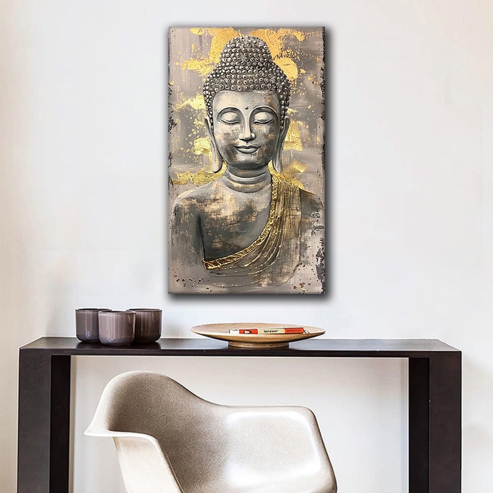 仏教アート ブッダの油絵 海外輸入品 絵画 金色フレーム 仏教アート ブッダの油絵 海外輸入品 絵画 金色フレーム