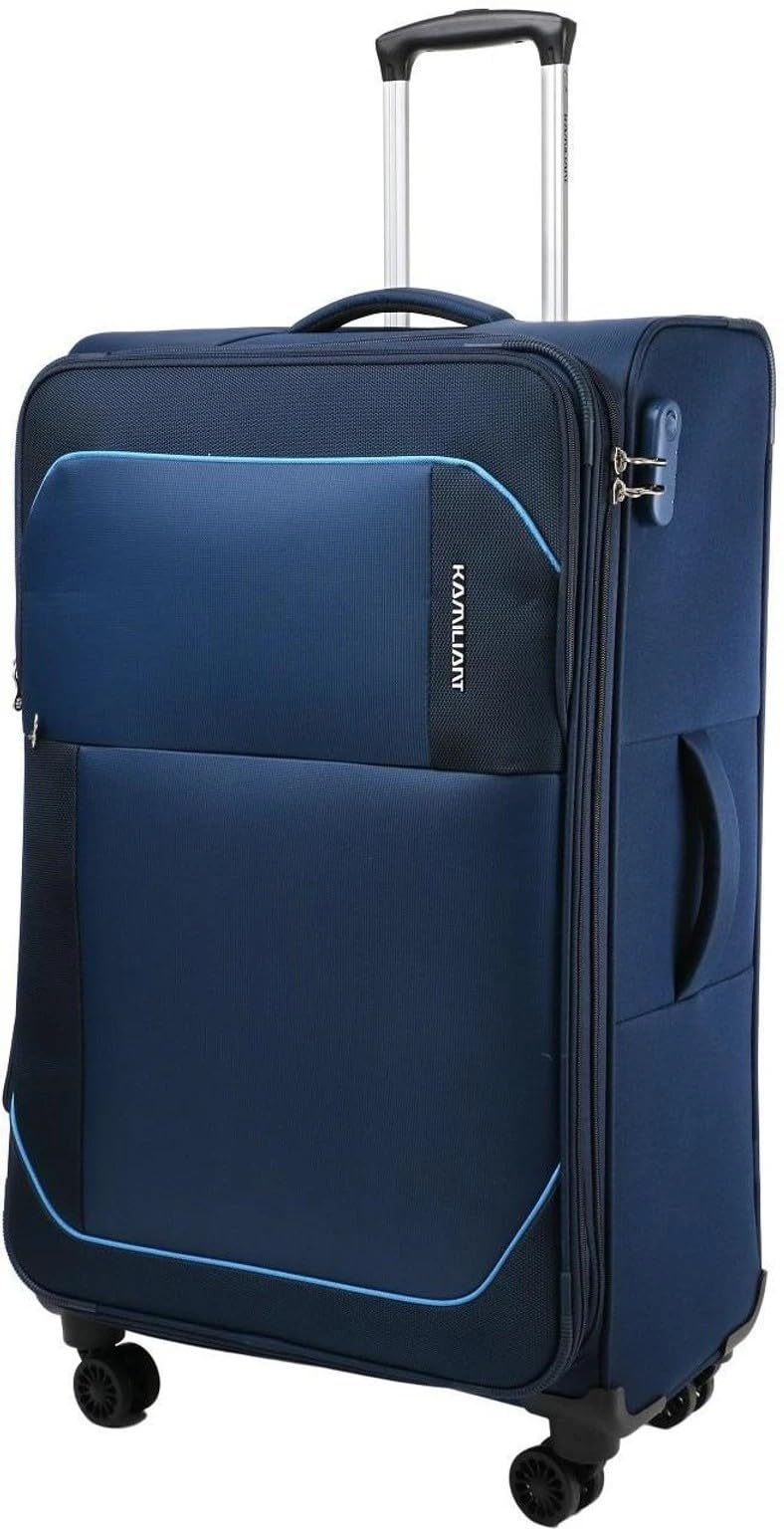 Kamiliant 79 Cms Large Check-in Polyester Soft Sided 8 Wheels 360 Degree Rotation,Anti-Theft Zipper,TSA Lock Luggage/Speed_Wheel Suitcase/3 Years International Warranty (D.Blue)-image-27