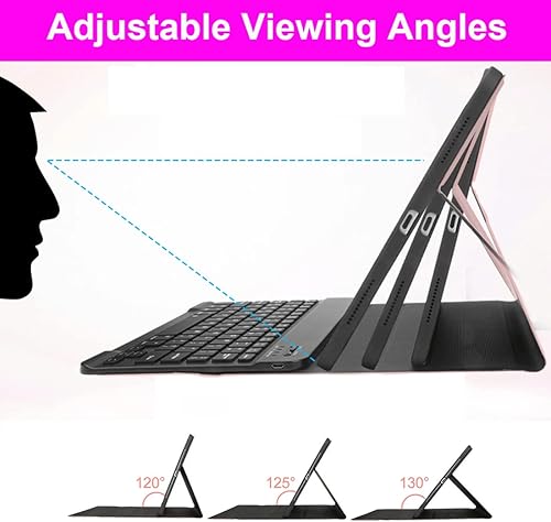 Miniatura 7 de SUYOOULIN Funda de teclado para Samsung Galaxy Tab S9 Plus S9+ de 12.4 pulgadas 2023 (SM-X810X816BX818U) con soporte para bolígrafo S, funda de