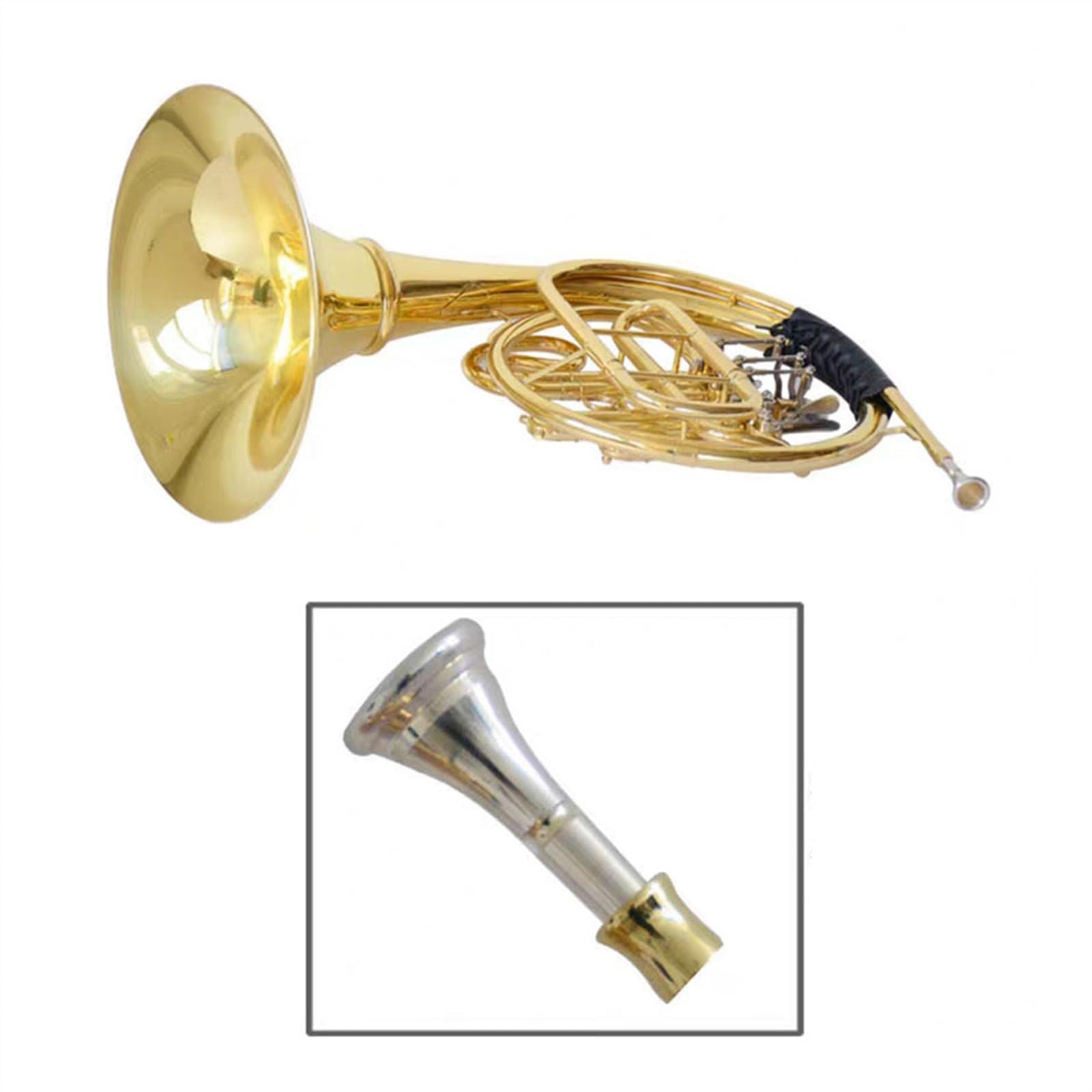 Cor Français Plat B 4 Touches À Une Rangée, Cor Français Fendu Pour Débutants, Pratique Du Cor Français Avec Accessoires Kit Cor D'harmonie