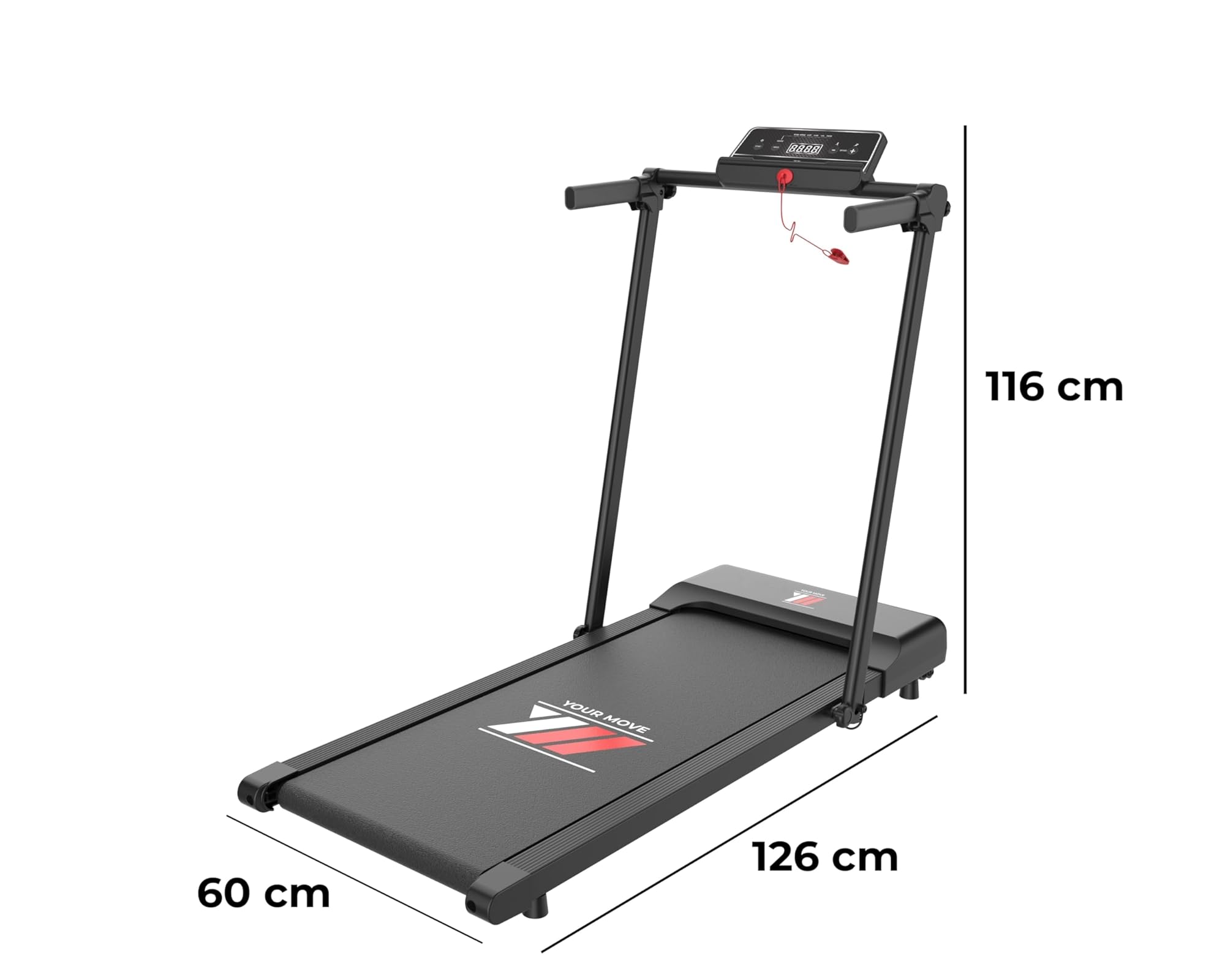 YM Tapis Roulant Salvaspazio 12 km/h, MARCHIO ITALIANO, Pieghevole, Elettrico, INCLINAZIONE, Telaio Rinforzato, Programmi, Nuovo Modello 2026, Your Move ASSISTENZA ITALIA, Mod. 2026