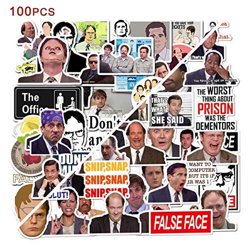 100pcs the Office Stickers - Art Focus Stickers for Hydro Flask Water Bottles Laptops Travel Case