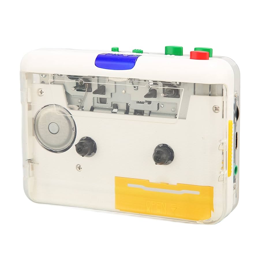 Amazon | ヘッドフォン付きポータブルカセットプレーヤー、古い