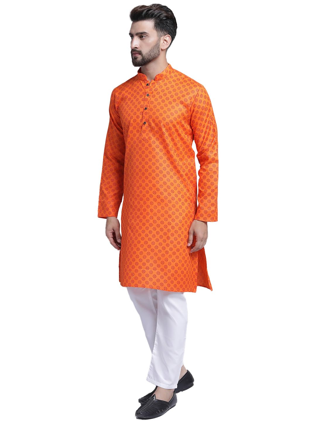 Printed Cotton Kurta Pajama for Men-image-35