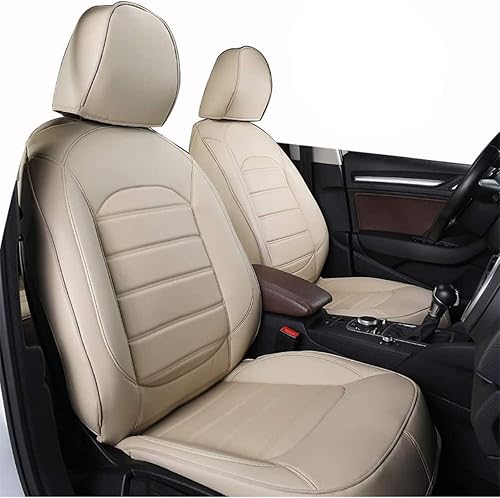 Muchkey Juego completo de fundas de cuero de lujo para asiento C70 2008-2010 de 4 asientos delanteros y traseros compatibles con bolsas de aire,