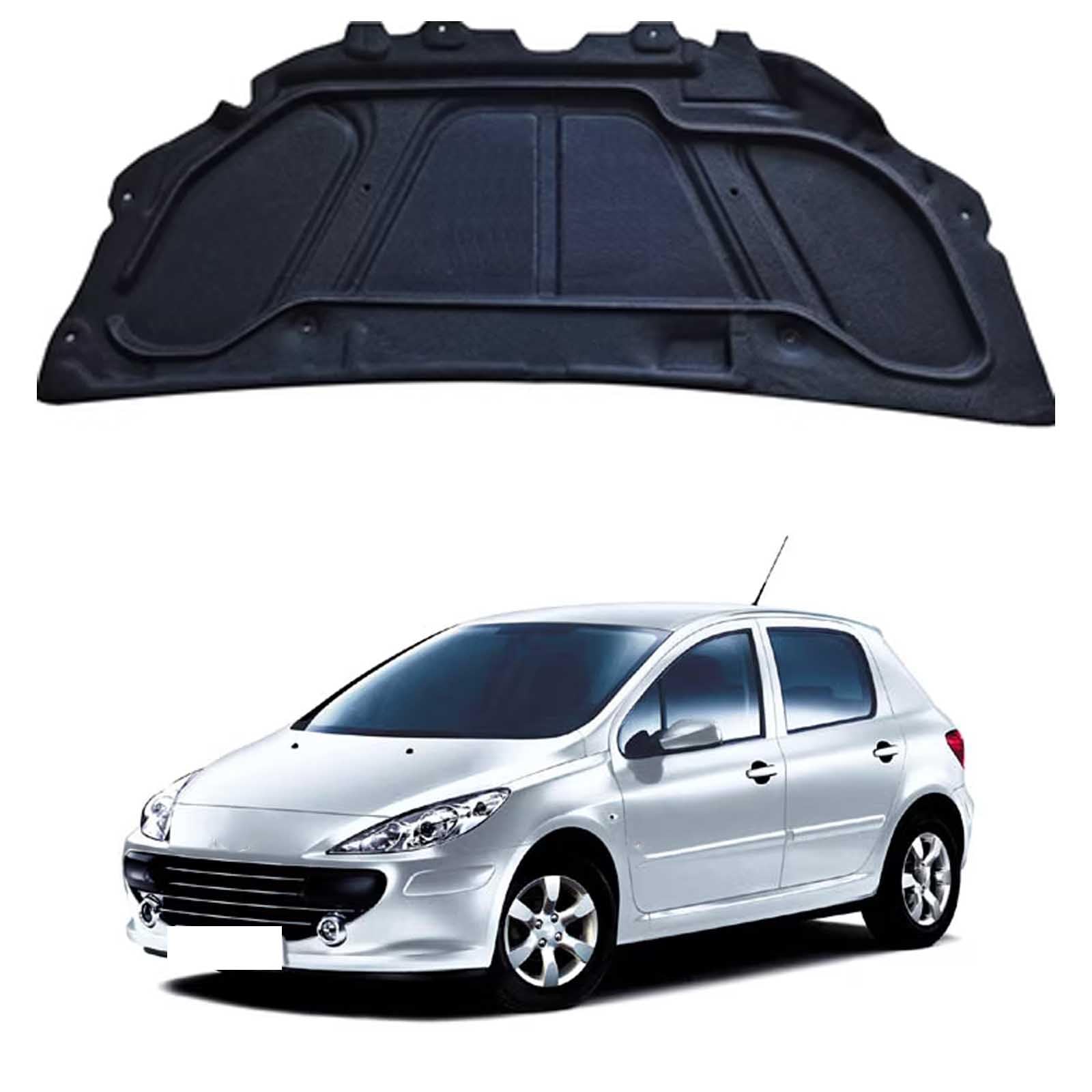 Papep Normal Heat Shield & Soundproof Cotton For Peugeot 307 2004-2006, Bonnet Engine Insulation Mat, Noise Reduction Thermal Liner Cover For Car Hood