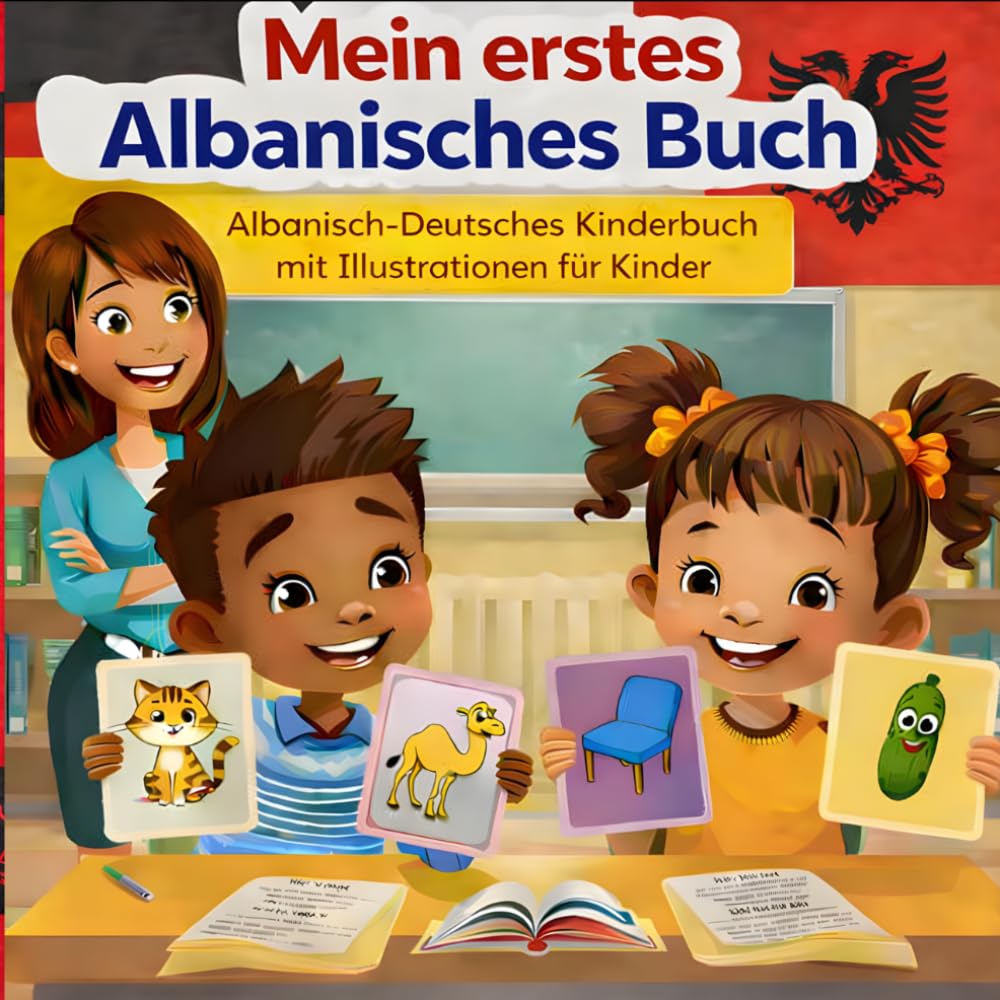Mein erstes Albanisches Buch Albanisch-Deutsches Kinderbuch mit Illustrationen für Kinder: Zweisprachiges Deutsch-Albanisch Bilderwörterbuch, 120 häufigste Wörter, Albanisch lernen für Kinder.