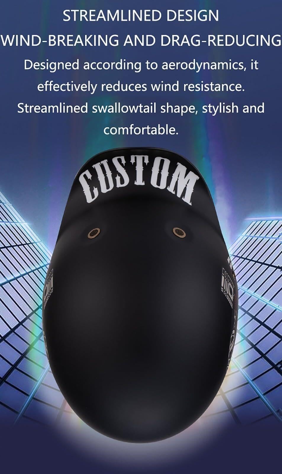 Casco Jet Moto Retrò Aperto, M-XL
