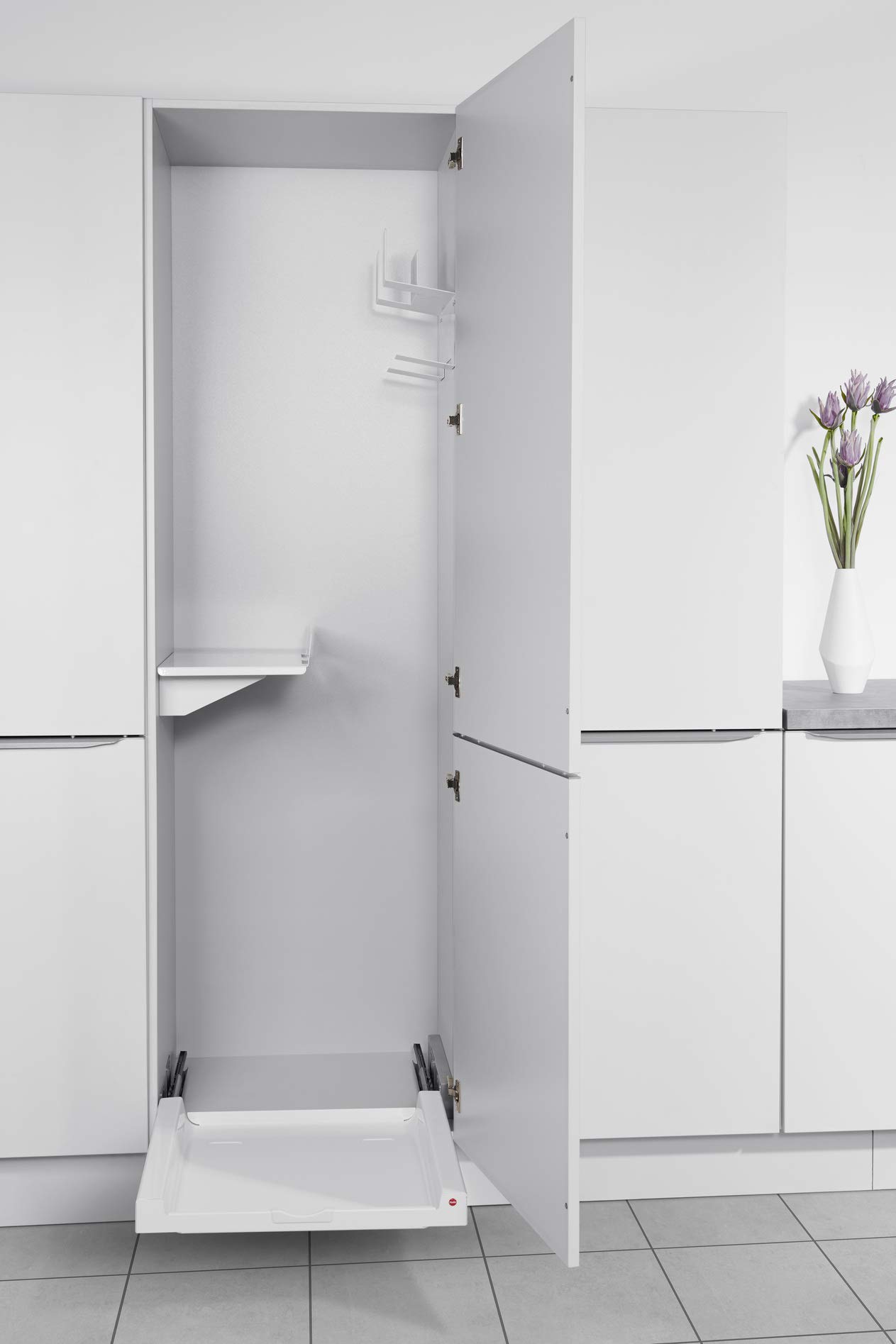 Hailo Auszug 3271351 | passend für 60er Unterschrank | Tablar universal nutzbar | Ordnungs-Modul weiß