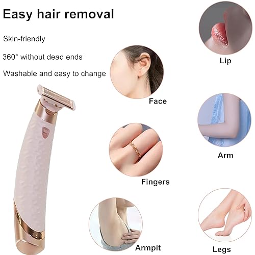 Miniatura 7 de Paquete de 2 cabezales de repuesto para afeitadora compatibles con Flawless Nu Razor, cabezales de repuesto para removedor de vello corporal,