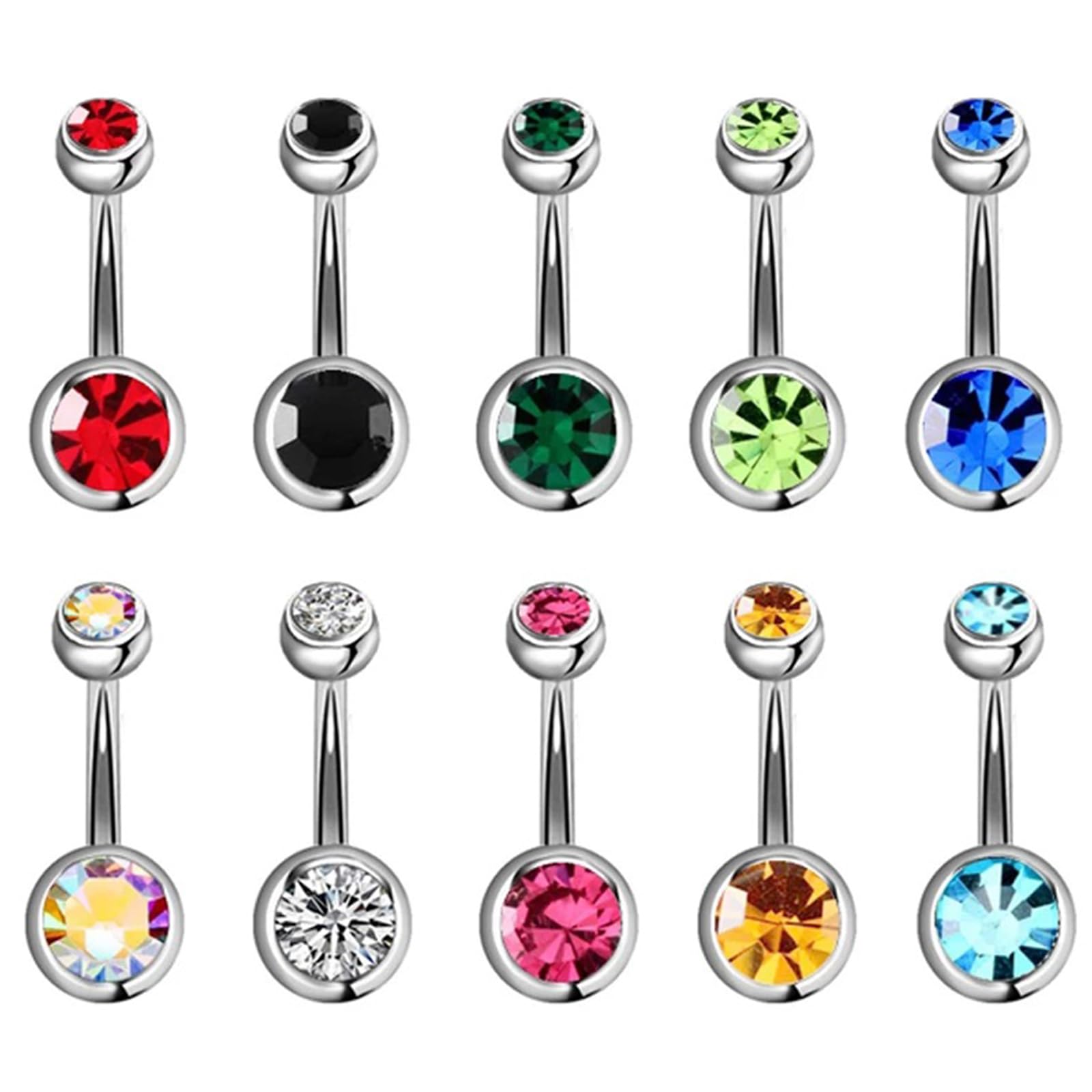 10 Pcs Belly Button Bars Belly Bars Belly Button Piercing Body Jewelry Navel Ring Belly Piercing Jewellery