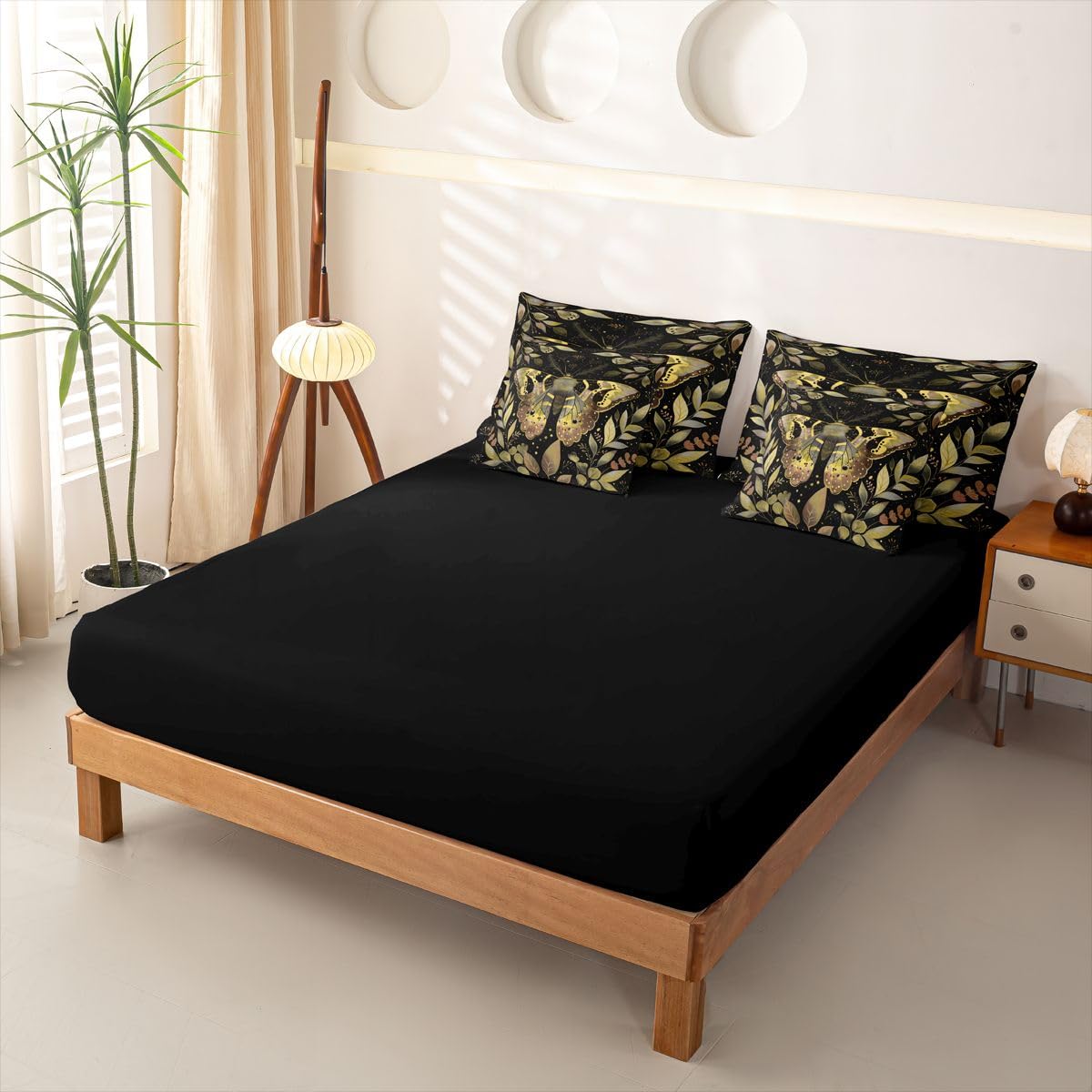 Loussiesd Set di biancheria da letto con copripiumino con lenzuola, 7 pezzi, per letto singolo, in microfibra traspirante, morbida e leggera