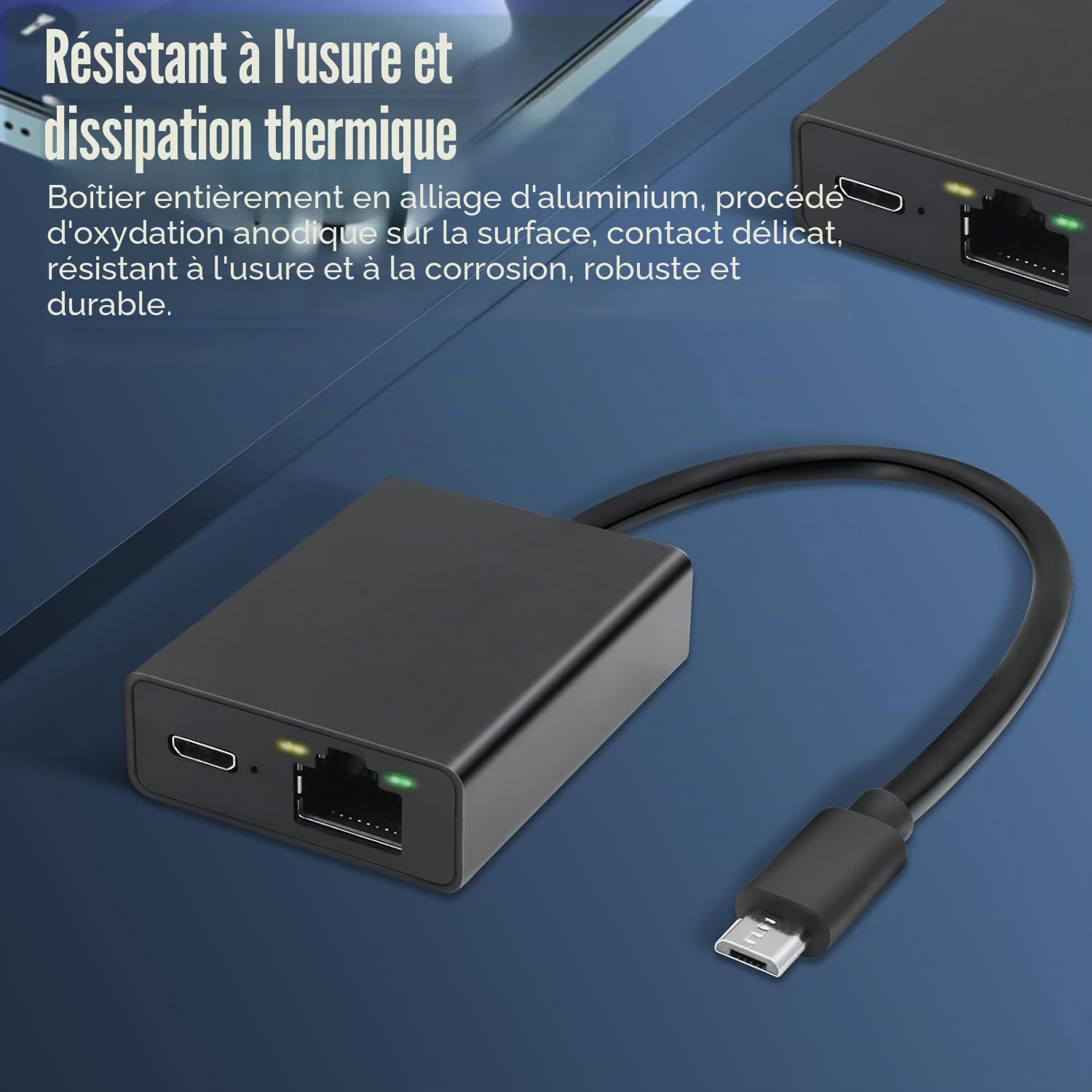 Adaptateur Ethernet Micro USB vers RJ45 pour Fire TV Stick 4K, Chromecast, Google Home Mini