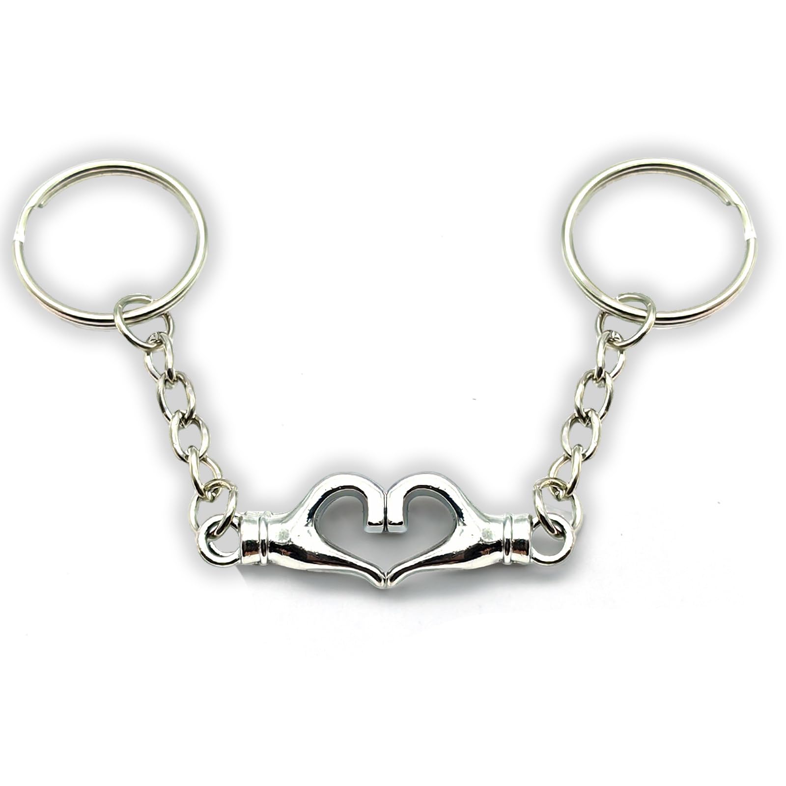 Zynara 2 Stück Pärchen Schlüsselanhänger Herz, Edelstahl Liebe Schlüsselanhänger Partner, Geschenk Süß für Paare, Jahrestag, Valentinstag, Partner Geschenk