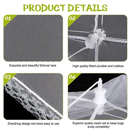 10 Packs Food Cover Mesh Food Tent Reusable Plant Tent Collapsible Plate Serving Covers Large Tall Food Net Screen Tents For Party Picnic Camping Buffet Outdoors, 17 X 17 X 9 Inch, 40 X 24 X 12 Inch #TOP2