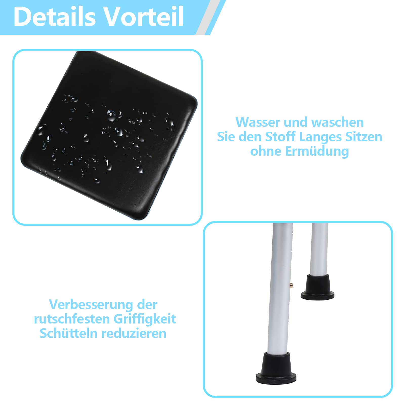 Sonnewelt Sedia WC per anziani, regolabile in altezza con bracciolo, schienale antiscivolo, portata fino a 160 kg