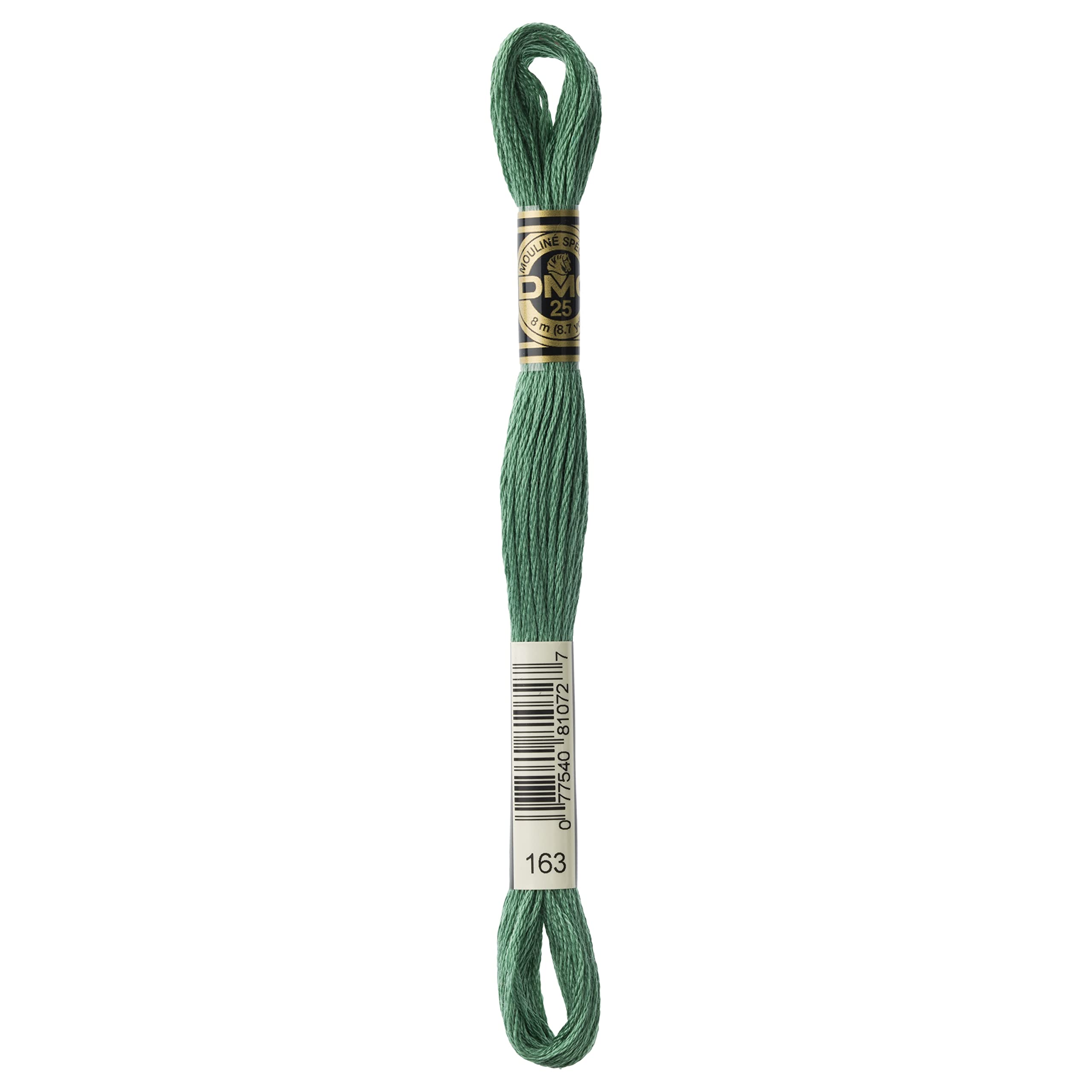 DMC 6-Strand Embroidery Cotton Floss, Medium Celadon Green,Pack of 12