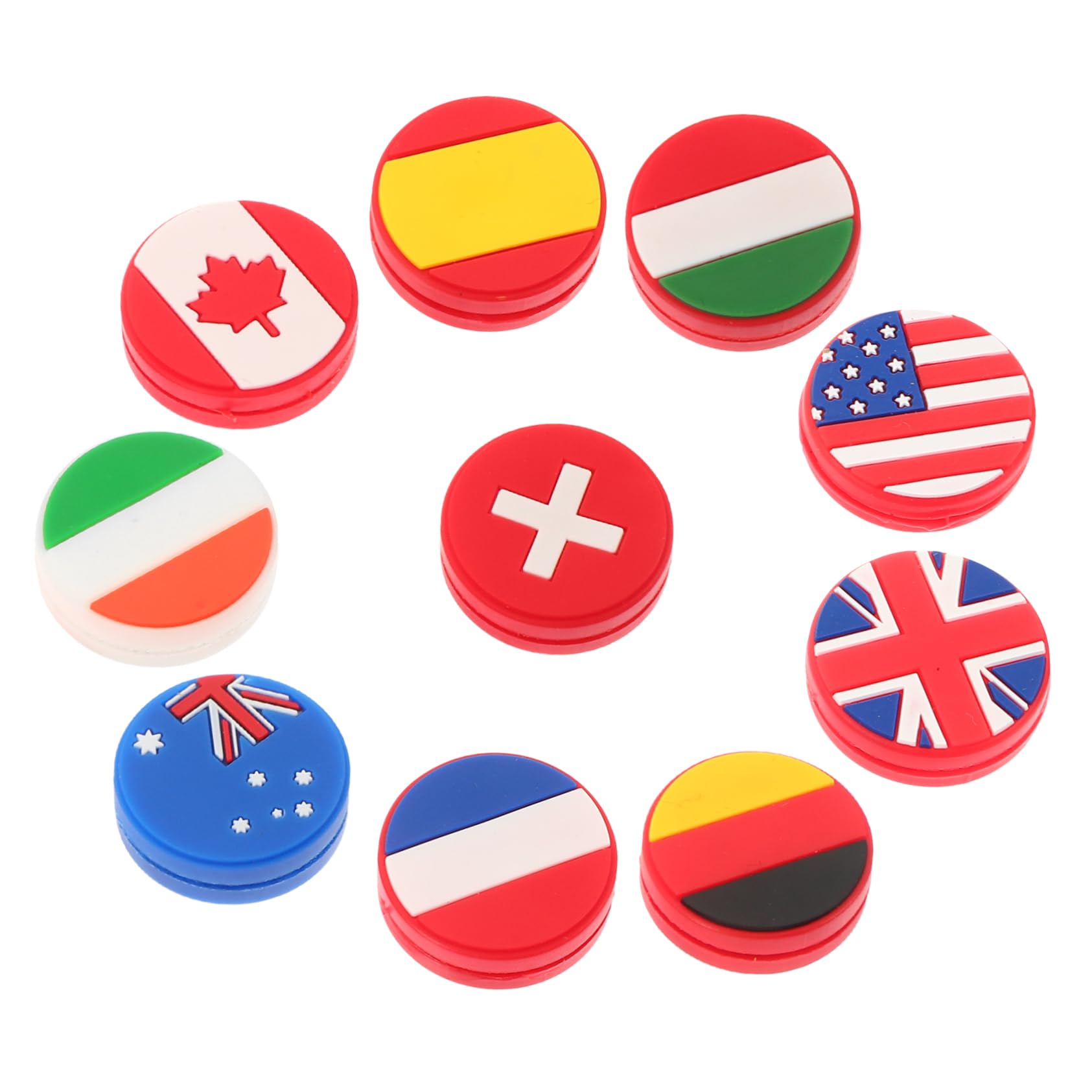 Yardwe 20 Pz Silicone Racchetta da Tennis Ammortizzatori Bandiera Nazionale Modello Tennis Smorzatore Racchetta da Tennis Smorzatore Tennis Ammortizzante Tennis Ammortizzatore