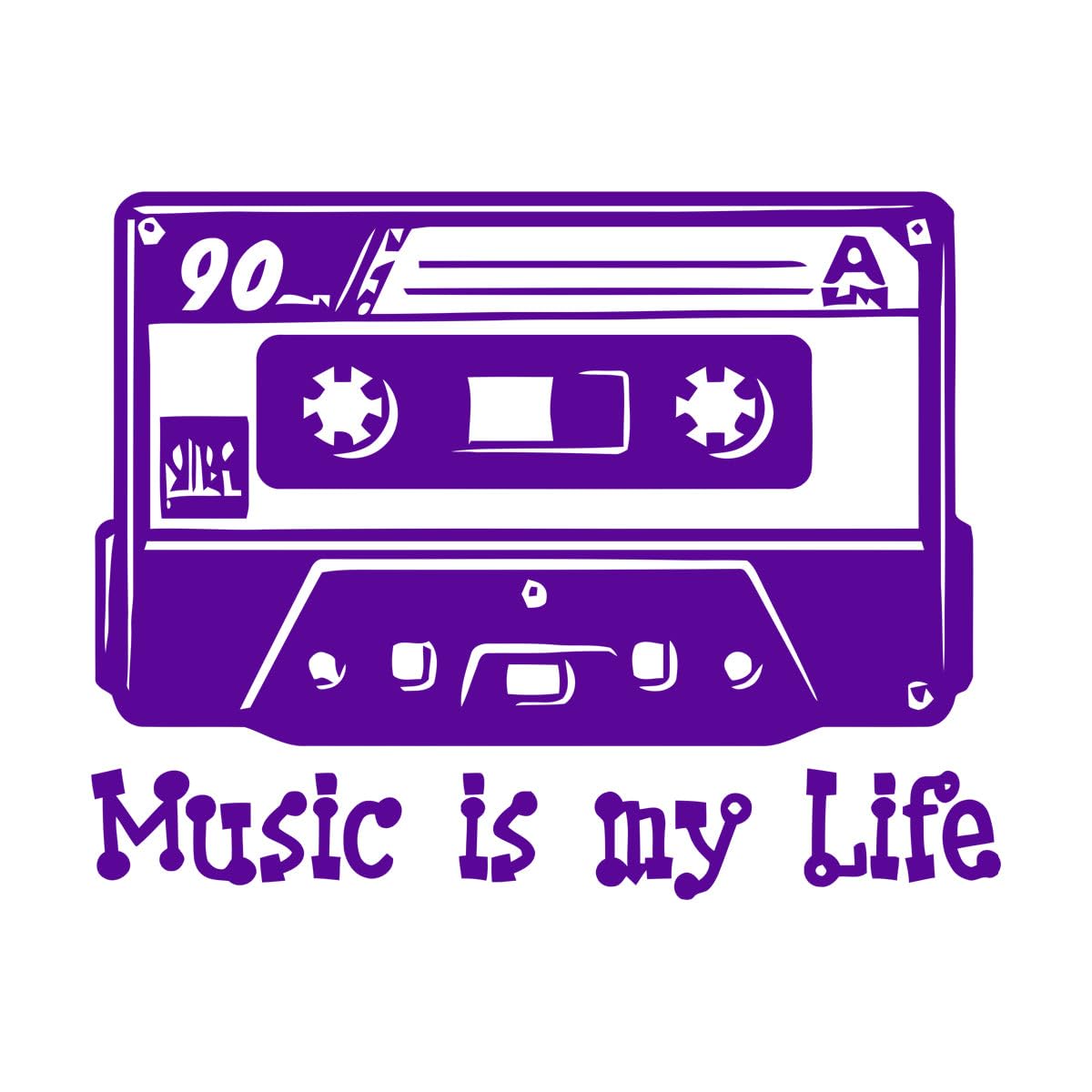 Retro Magnetic Tape Vinyl Wall Sticker Music wall Art Decor Decals for Kids Room Bedroom girs Room Decoration DIY murals Large - 57x73cm