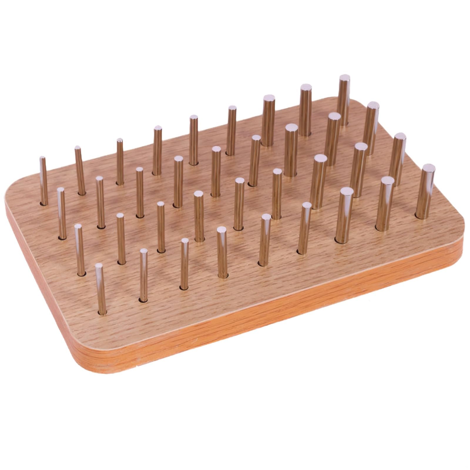 Stecktafel aus Holz mit 36 Löchern zur Wiederherstellung von Schlaganfällen, Stahlstäbe für Koordination und Motorik, Heim- und Therapiegebrauch