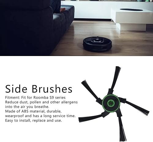 Miniatura 7 de 6 piezas de repuesto para cepillos laterales de barrido, cepillo lateral, repuesto para Roombas S9 Series