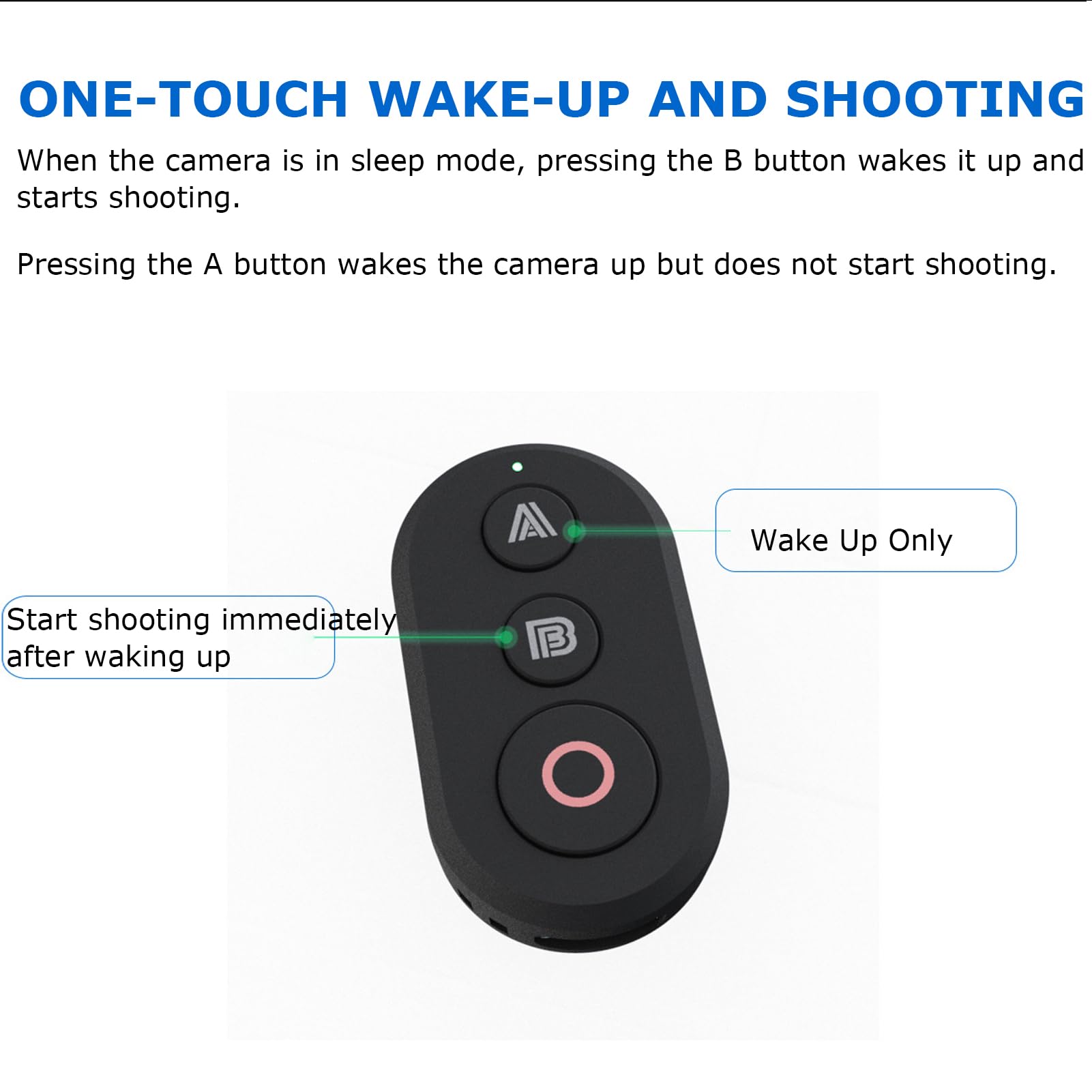 Funklose Kamera-Fernbedienung-wiederaufladbare Bluetooth-Fernbedienung für Aktionskameras (GP 8-13-Serie für x2-X5/GO3), 82ft Range mit Montagezubehör