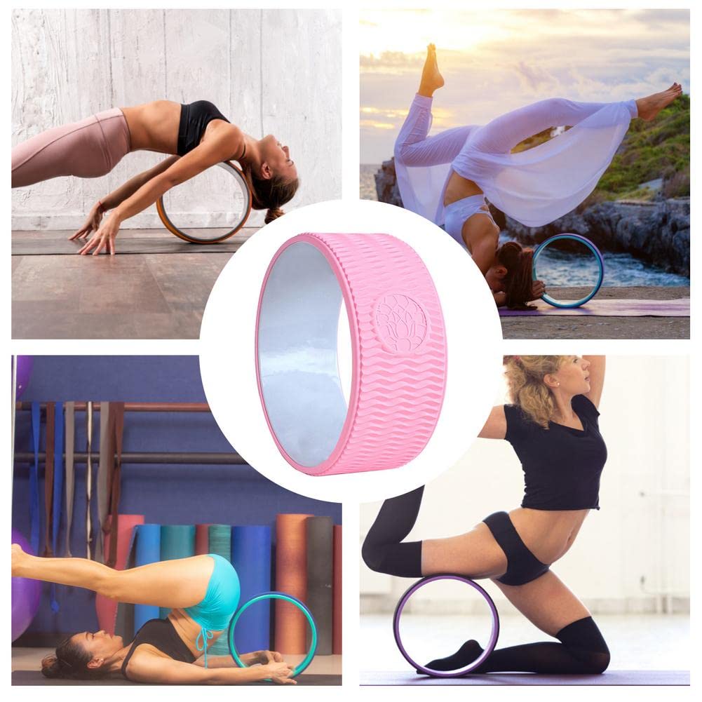 Ruota Yoga Cerchio Ruota Rullo Spinale Yoga Antiscivolo per Alleviare Il Dolore alla Schiena E Migliorare L'allenamento della Flessibilità di Backbends