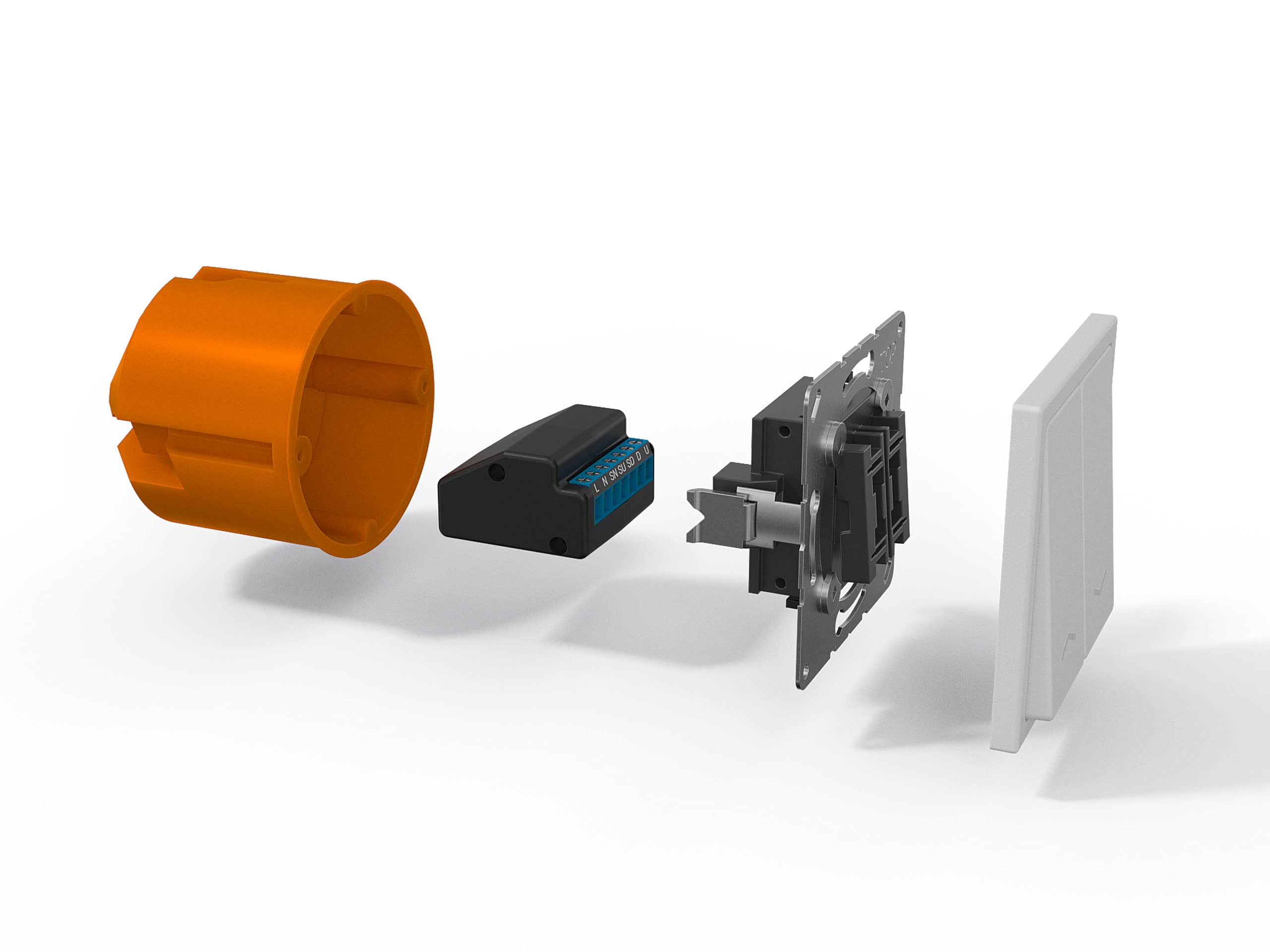 Connect RS, 4 pezzi di controllo per tapparelle da incasso WLAN (Smart Home – compatibile con Amazon Alexa)