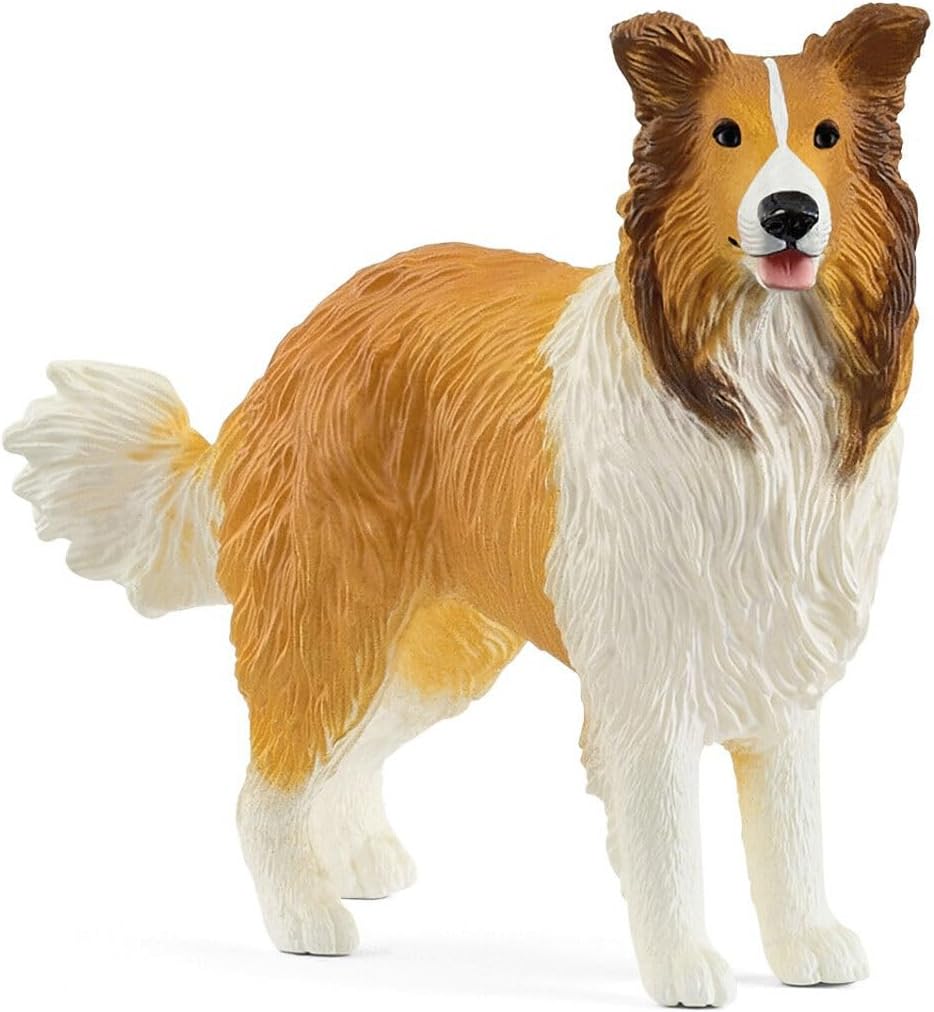 Schleich Farm World - Collie Figurine - Realistic Dog Figure for Boys and Girls - Toy Dog for Toddlers and Kids Ages 3+