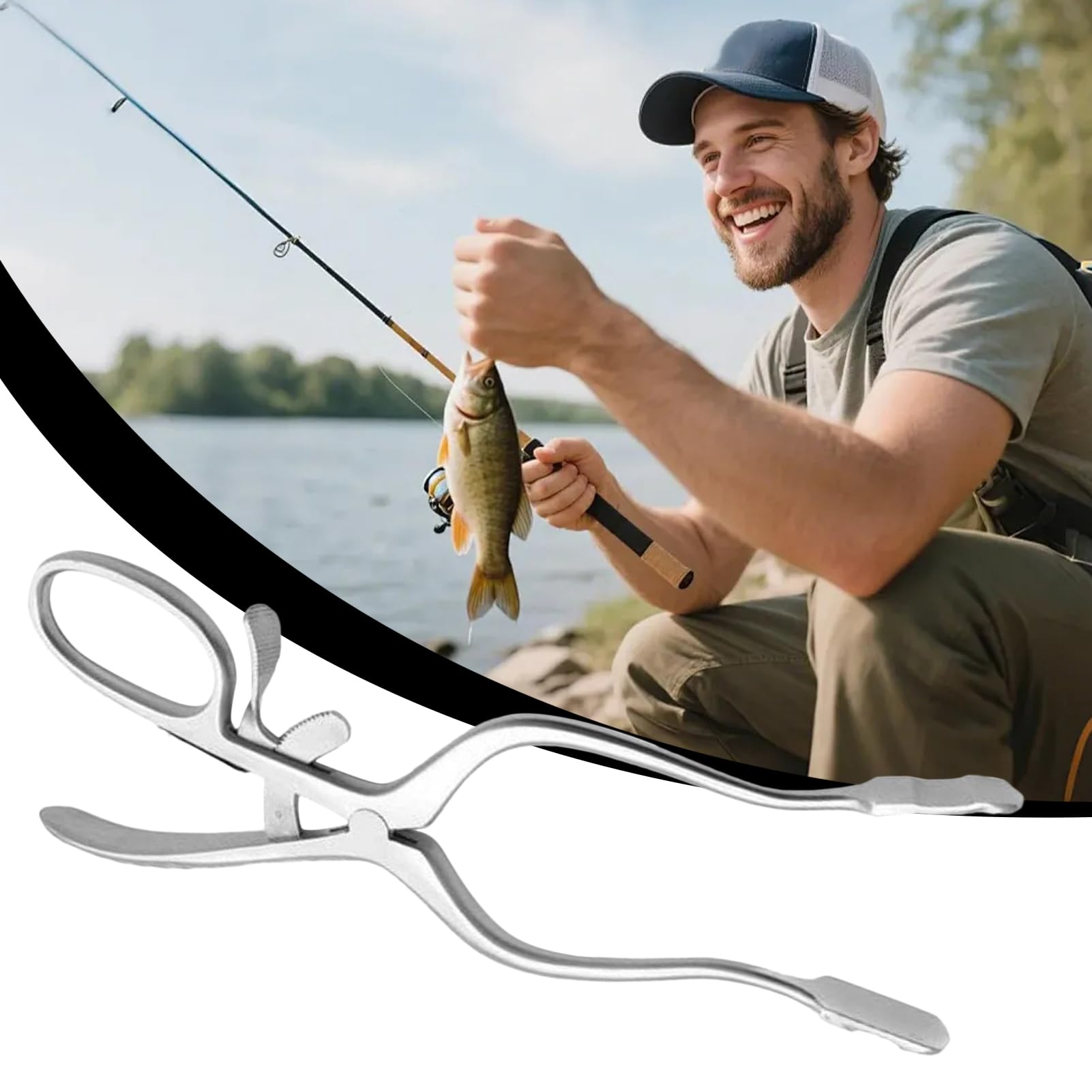 Pinza De Labios De Pescado | Herramienta De Pesca Ligera Multifuncional, Diseño Durable Y Fácil De Agarrar | Ideal Para Uso En Agua Dulce Y Salada – Muelle Perfecto, Lagos, Corrientes, Aguas Pocas