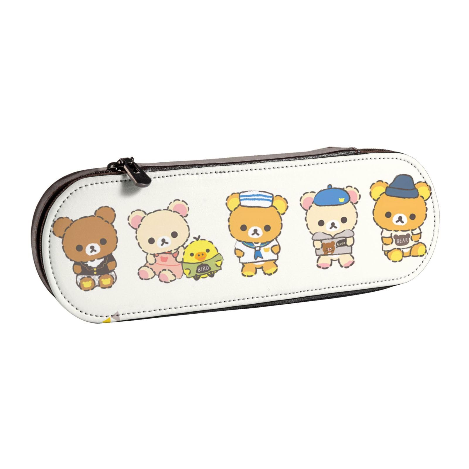Rilakkuma Pencil Case, Multi-functional, Popular, Pen Holder, Multi-functional, Stylish, Simple, For Working People, Girls, Boys, College Students, Stationery, Gift, Birthday Gift, black, Chinese