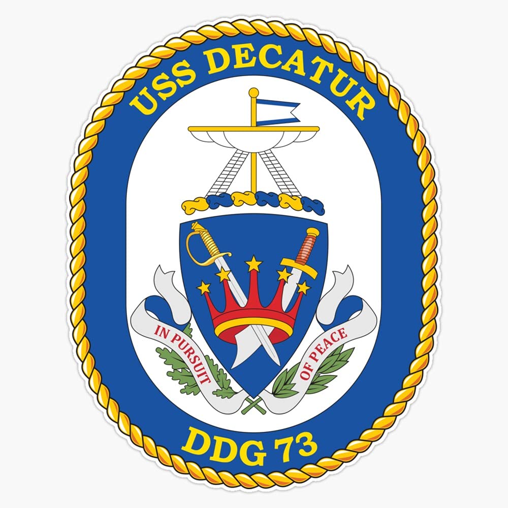 HOF Trading USS Decatur Ddg-73 Vinyl Sticker Waterproof Decal Laptop Wall Window Bumper Sticker 5