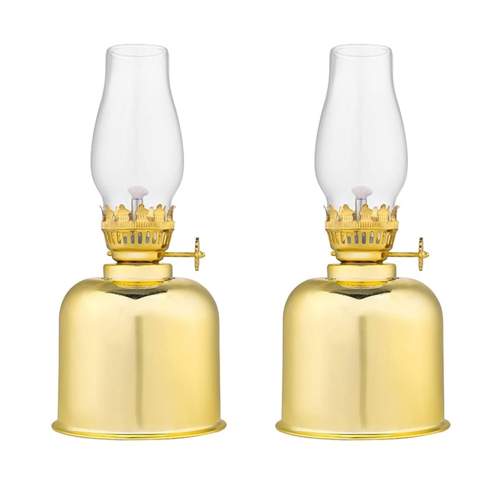 Lampe À Kérosène Miroir 7,28 "Lampe À Huile en Verre Lampe À Beurre Réglable avec Interrupteur Lampe À Huile Classique Intérieure Extérieure pour L'éclairage Domestique Décoratif