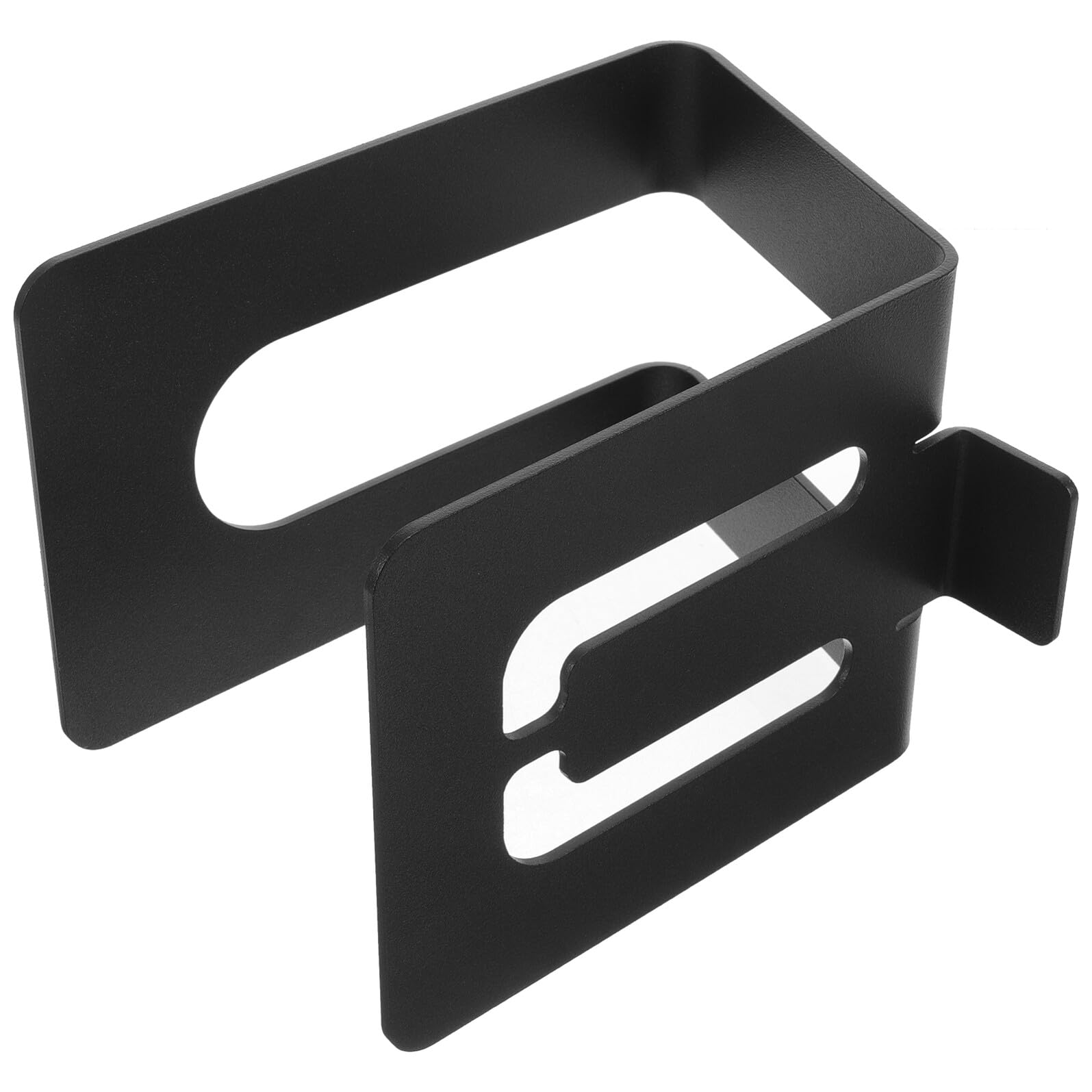 Mipcase Supporto Altoparlante da Tavolo in Metallo per Diffusori Acustici, Nero, 18.5X13X12.5 CM, Design Multiuso Fissaggio Stabile e Strumenti