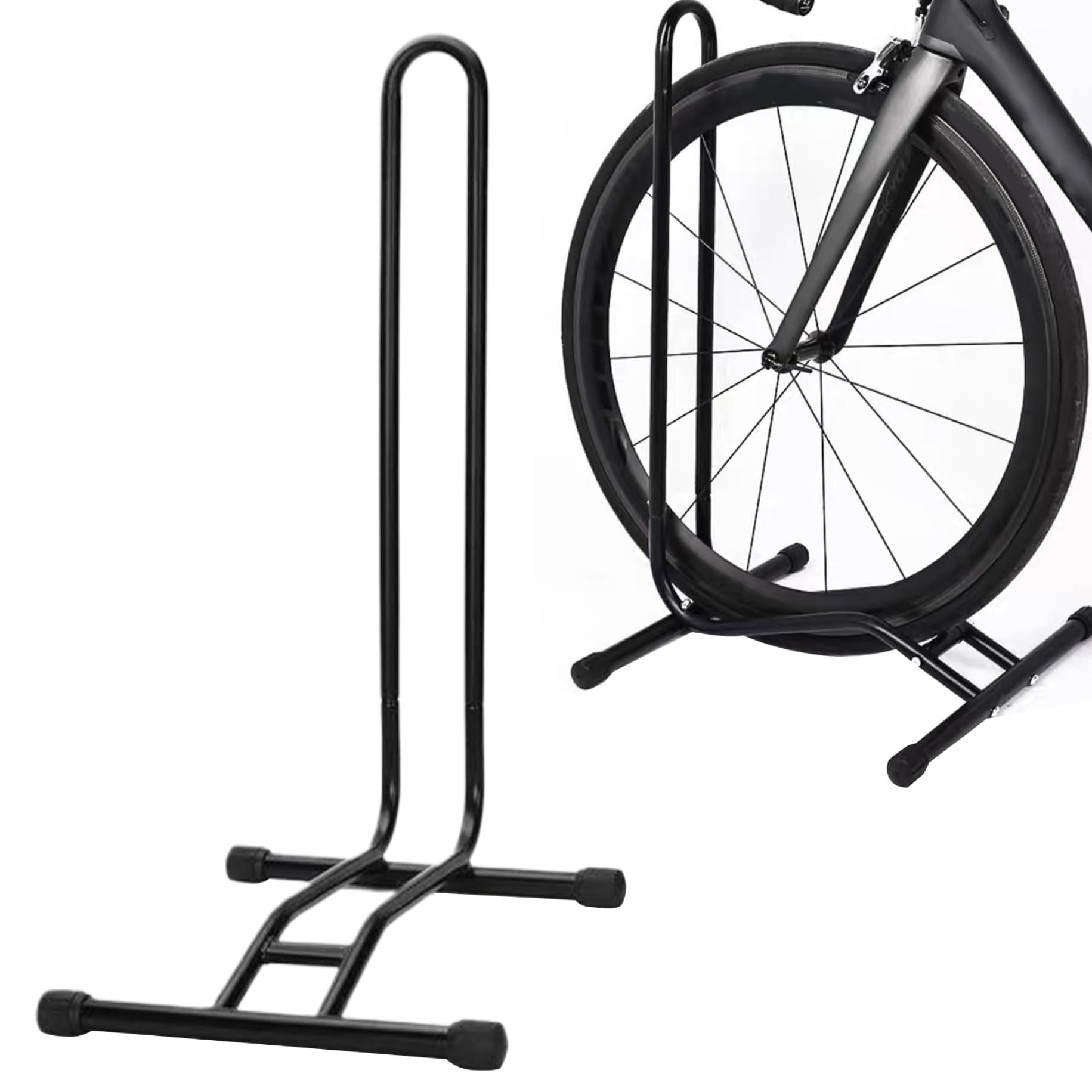 Soporte para bicicletas de suelo para reparación y almacenamiento en L 7