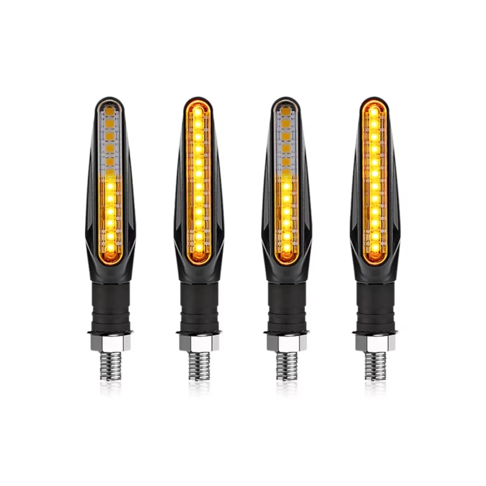Intermitentes Moto Compatible con para KLE 650 para ZX6R para ZX10R para ZX7R para ZX11 Luces Intermitentes De Motocicleta Luces Intermitentes Ámbar(4pcs)